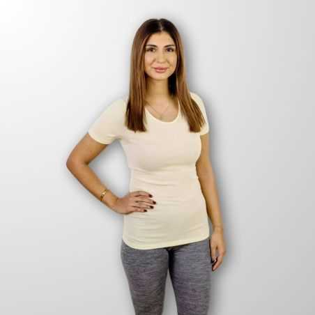 Tricot de peau manches courtes - 100% Laine vierge bio