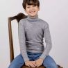 Sous-pull enfant col roulé - 70% Laine vierge bio & 30% Soie - GOTS