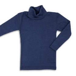 Sous-pull enfant col roulé - 70% Laine vierge bio & 30% Soie - GOTS