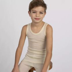 Débardeur pour enfant, gris clair, GOTS et KBT