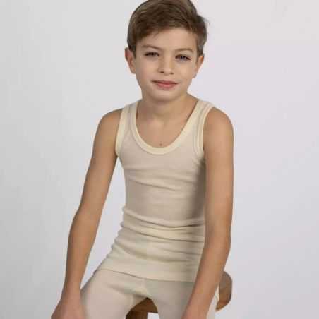 Débardeur pour enfant, gris clair, GOTS et KBT