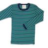 T-shirt manches longues enfant rayé - 70% Laine mérinos bio & 30% Soie - GOTS