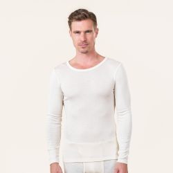Maillot de corps "HARVEY" à manches longues, laine bio et soie
