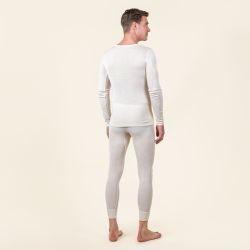 Maillot de corps "HARVEY" à manches longues, laine bio et soie