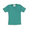 Tricot de peau pour enfant, laine et soie, bleu, GOTS