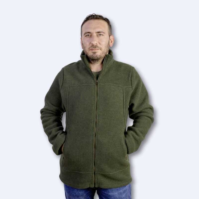 Veste polaire zippée homme - 100% Laine vierge bio - IVN BEST