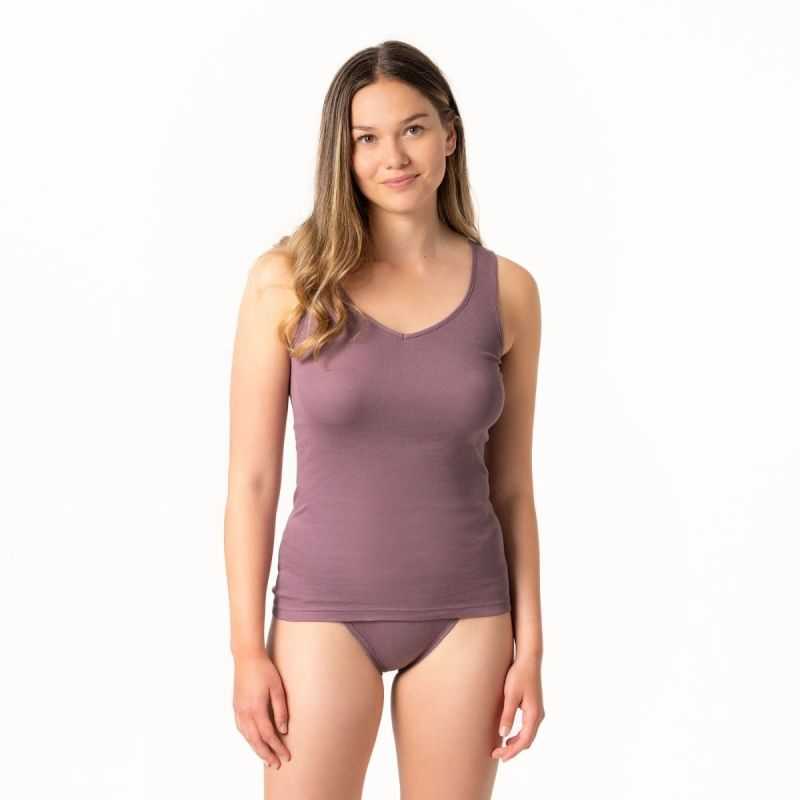 Débardeur col V "JANINE", 100 % coton bio, GOTS et VEGAN