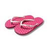Tongs rose pois blanc