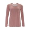 Haut de pyjama "SALISA" 100 % coton bio, vert, GOTS et VEGAN