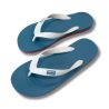 Tongs "MARSEILLE" - Semelle bleue et rouge - Strap blanc