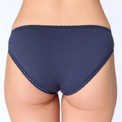 Culotte "CHLOE" coupe classique avec dentelle - 95% coton bio - GOTS