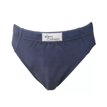 Slip gris coton bio de la marque Peau Éthique