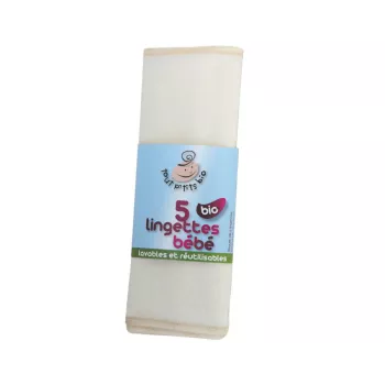 Lot 5 Lingettes lavables