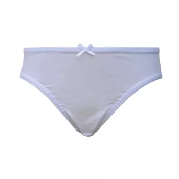 Culotte, slip fille blanc 95% de coton biologique 
