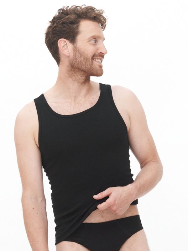 Debardeur 100 coton bio homme noir Comptoir Biosud