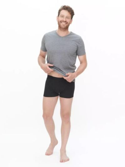 Lot de 2 caleçons "APOLLO" en 95 % de coton bio, noir, GOTS et VEGAN