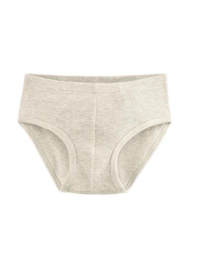 Slip 100% coton bio garçon de 10/11 ans naturel chiné GOTS