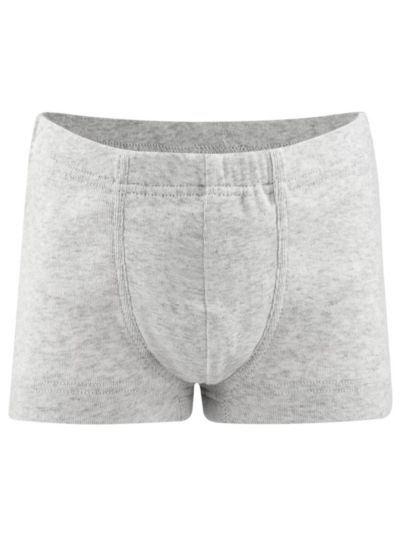 Boxer enfant 100% coton bio, gris chiné GOTS