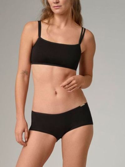 Culottes en 92 % de coton bio, noir, Fairtrade, Gots, Peta, Vegan