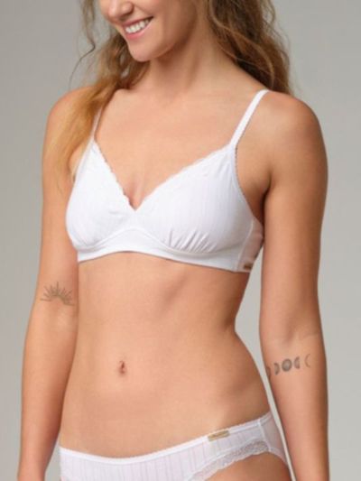 Soutien-gorge double épaisseur en coton bio, blanc, Fairtrade, GOTS