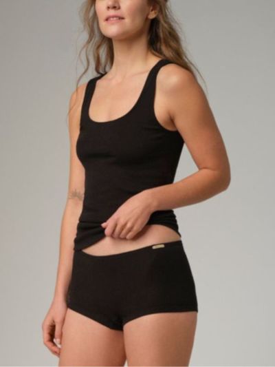 Culottes "UNIE" en 92% de coton bio, noir, Fairtrade, GOTS