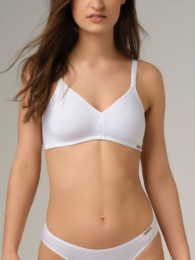 Soutien-gorge en 92% de coton bio, blanc, Fairtrade, GOTS