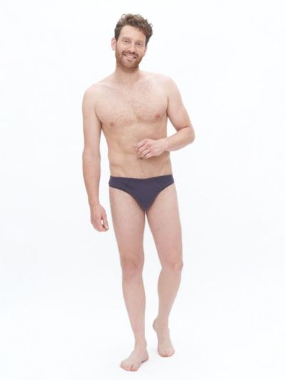 Slip 100% coton bio homme, bleu marine