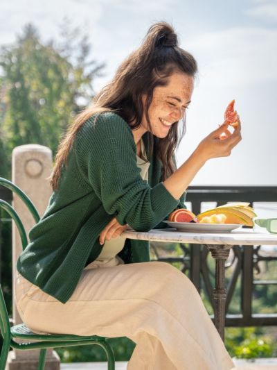 Cardigan en coton bio, Vert, OLIVIA, GOTS et VEGAN