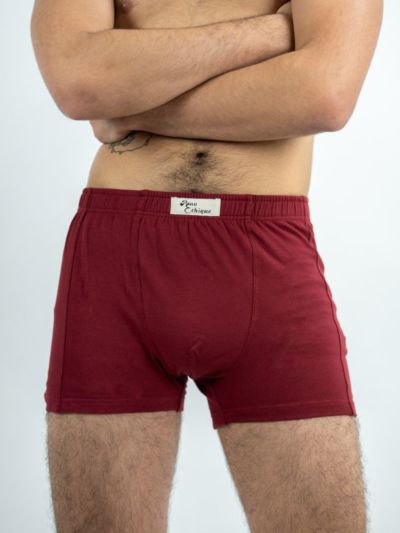 Boxer en coton bio, rouge, homme