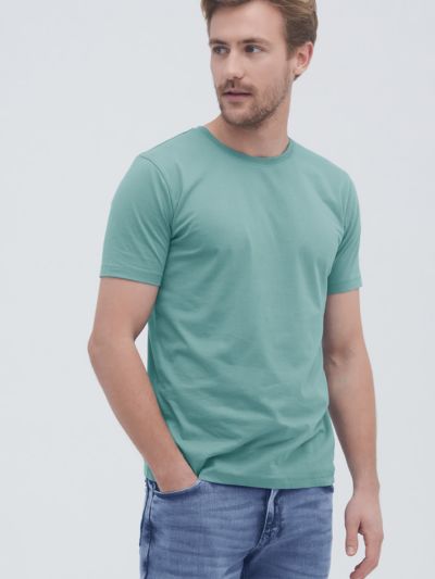 T-shirt 100% coton bio léger 140g/m2, homme, reef waters GOTS et VEGAN