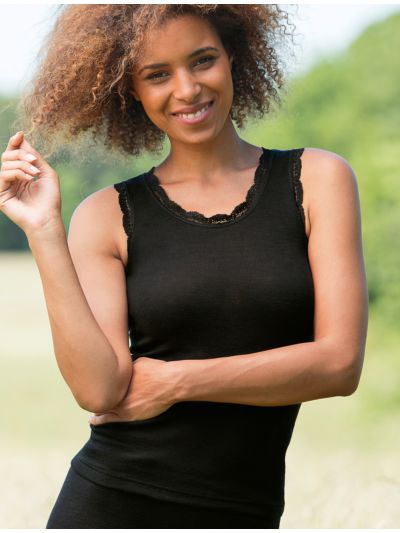 Ligne "LAINE ET SOIE" chemise sans manches