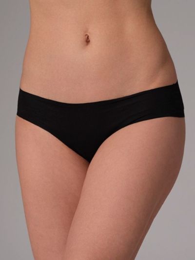 Slip "JAZZ" en 90 % de coton bio, noir, coutures latérales uniquement, GOTS