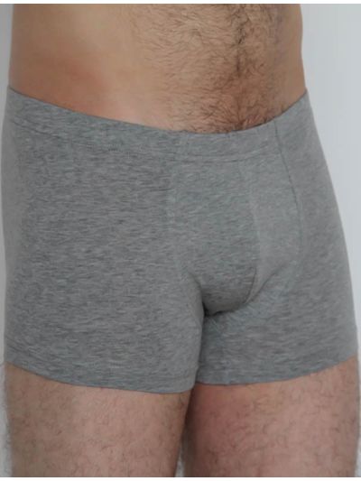 Boxer court coton bio homme  ALBERO NATUR,  TAILLE S, gris chiné