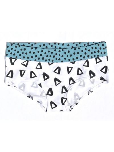 Culottes "Triangles", 95% de coton, blanc, GOTS