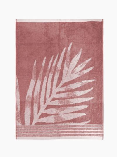 Torchon en éponge 100% coton bio 350gr/m2 palme bordeaux, GOTS