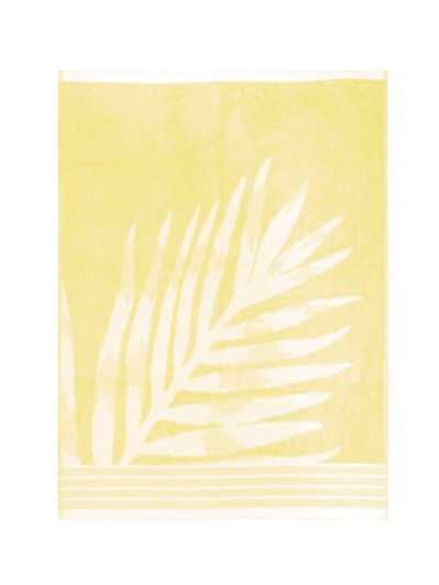 Torchon en éponge 100% coton bio 350gr/m2 palme jaune, GOTS