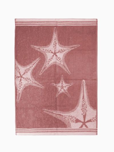 Torchon en éponge 100% coton bio 350gr/m2 étoile bordeaux, GOTS