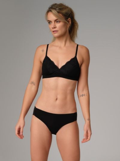 Slip noir, 100% coton biologique, GOTS, Fairtrade