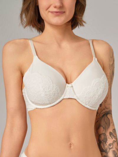 Soutien-gorge à armatures champagner, 92% coton, Fairtrade