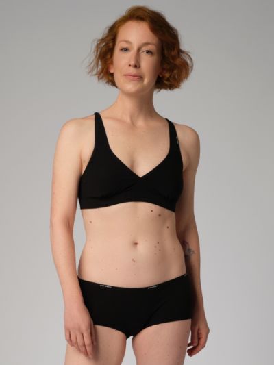 soutien-gorge noir, 92% coton biologique, Gots, Fairtrade