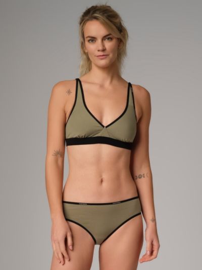 Soutien-gorge olive, 92% coton biologique, Gots, Fairtrade