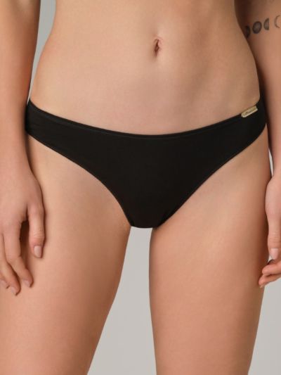 string taille basse, noir, 92% coton bio, GOTS, Fairtrade