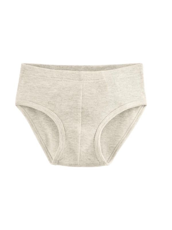 Slip 100 coton bio garcon de 2 a 13 ans gris chine GOTS Comptoir Biosud
