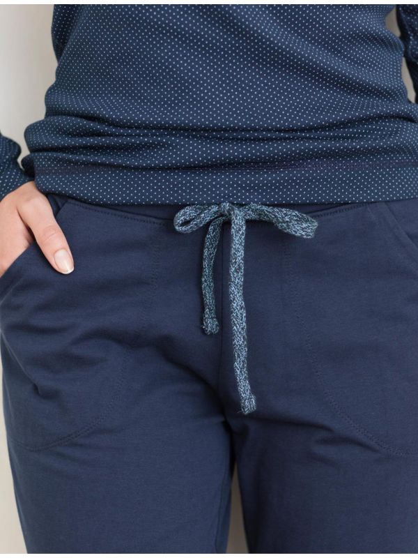 Pantalon coton bio détente Bleu marine