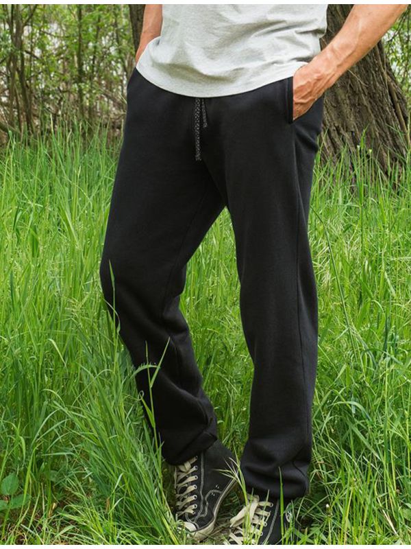 Pantalon sport 100 coton bio 300 g m2 homme noir GOTS et VEGAN Comptoir Biosud