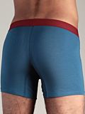 Boxer coton bio homme avec ouverture Bleu/Rouge