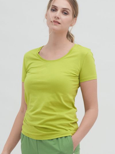 T-shirt en 100% coton biologique, femme, Vert peridot, GOTS et VEGAN